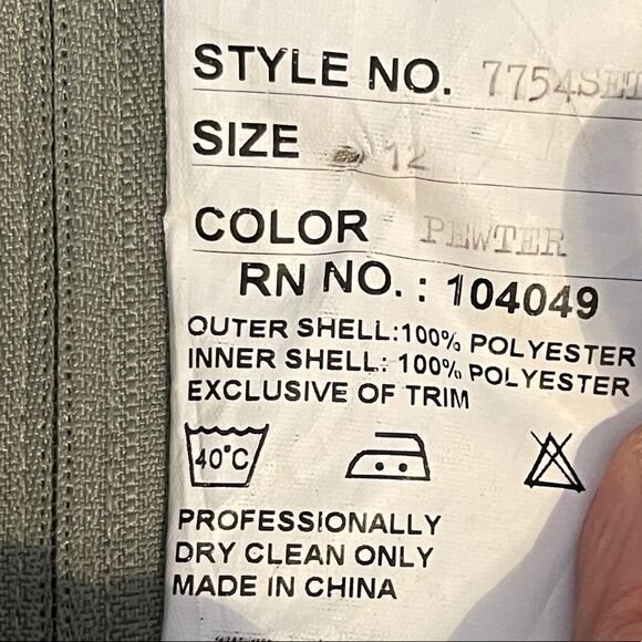 Designer Formal Dress in‎ Pewter - Picture 9 of 9